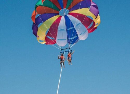 Parachute ascensionnel double